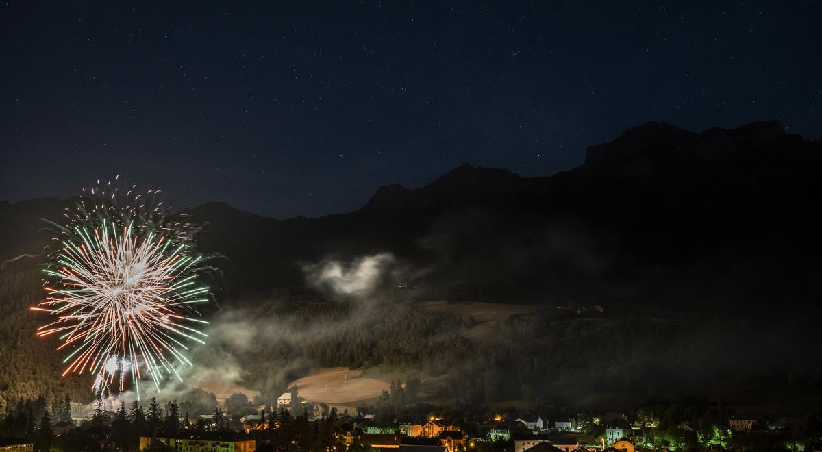 Feu d'artifice du 14 juillet à Barcelonnette - Feu d'artifice du 14 juillet à Barcelonnette