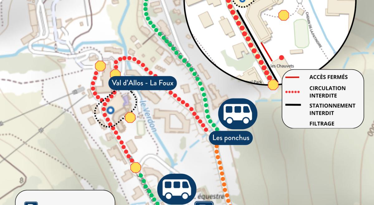 Concert d'ouverture_La Foux d’Allos - Plan de circulation lors du concert