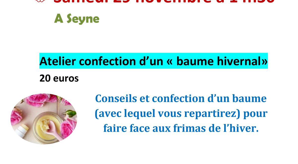 Atelier confection d’un baume hivernal_Seyne - Atelier_confection_Baume
