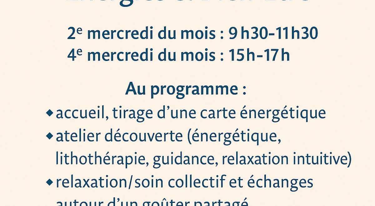 Ateliers Olynéa Énergies et Bien Être - Ateliers Olynéa Énergies et Bien Être