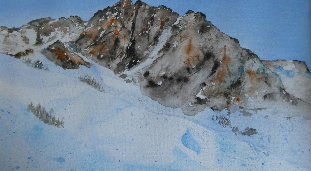 Exposition aquarelle en Ubaye par Sylvie Mehrenberger - Le Sauze 1400 - Le Brec