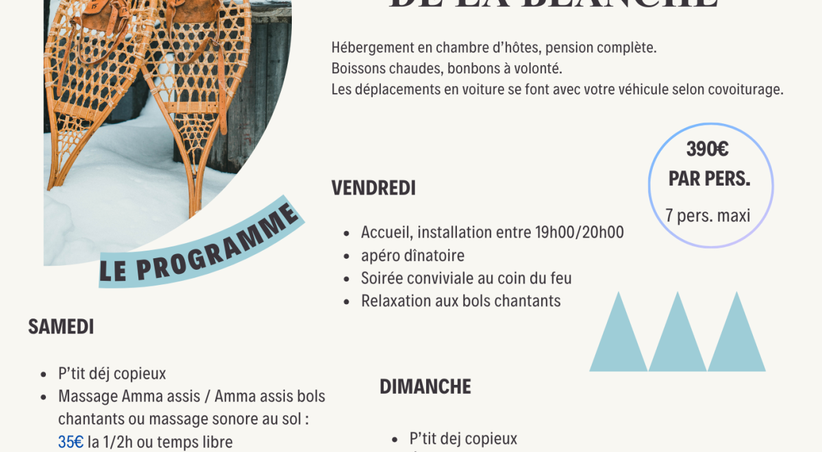 Week-end bien-être ressourçant - affiche