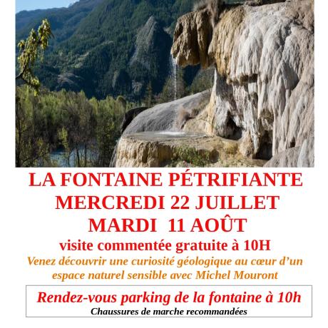 Visites du Pays Guillestrin : "Fontaine pétrifiante de Réotier"_Réotier