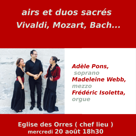 Concert : Les Semeuses, airs et duos sacrés_Les Orres - Concert : Les Semeuses, airs et duos sacrés_Les Orres