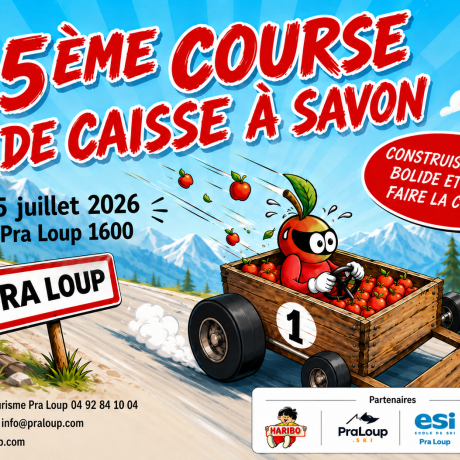 Course de caisses à savon_Pra Loup 1600 - Affiche caisse à savon