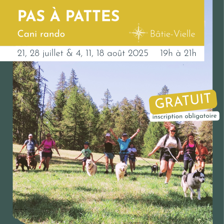 Pas à pattes : Cani rando._La Bâtie-Vieille
