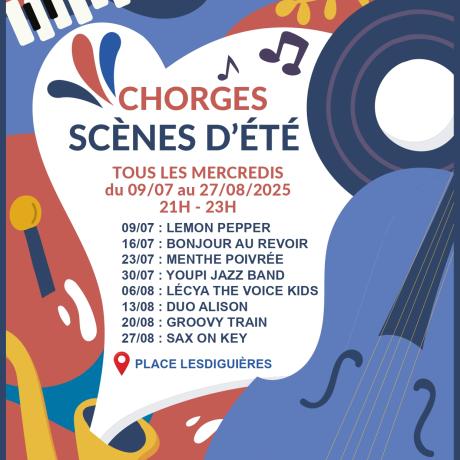 Concerts marchés nocturnes - Scènes d'été CHORGES - Concerts marchés nocturnes - Scènes d'été CHORGES