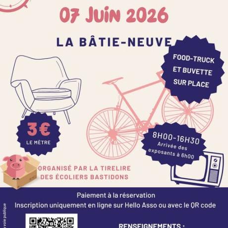 Vide-grenier de la Tirelire des écoliers_La Bâtie-Neuve