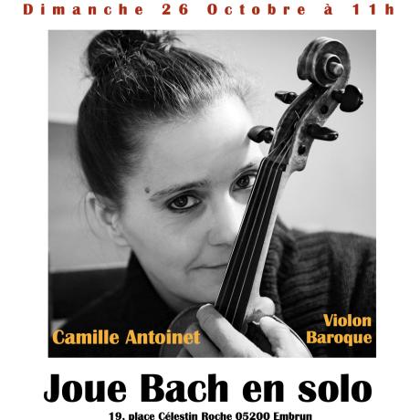 Camille Antoinet violon baroque joue Bach en solo.. - Camille Antoinet violon baroque joue Bach en solo..