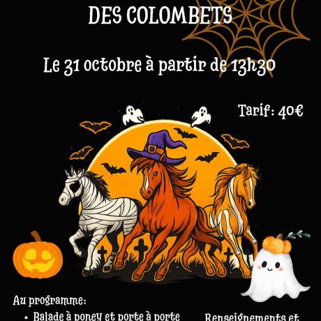 Halloween aux écuries des Colombets_Seyne - affiche