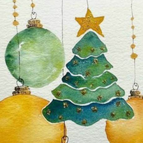 Atelier - Aquarelle de Noël EMBRUN - Atelier - Aquarelle de Noël EMBRUN