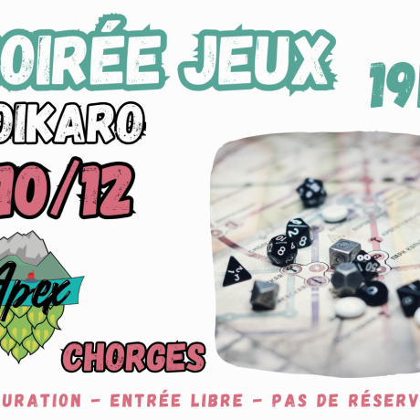 Soirée Jeux - Apex CHORGES - Soirée Jeux - Apex CHORGES