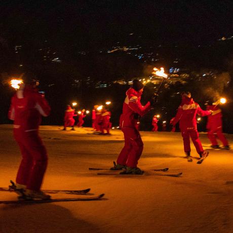 Descente aux flambeaux des enfants - Le Sauze