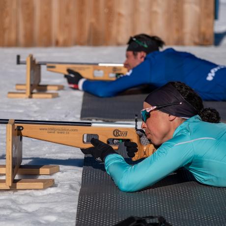 Journée découverte du biathlon - Le Sauze - Biathlon : tir à la carabine