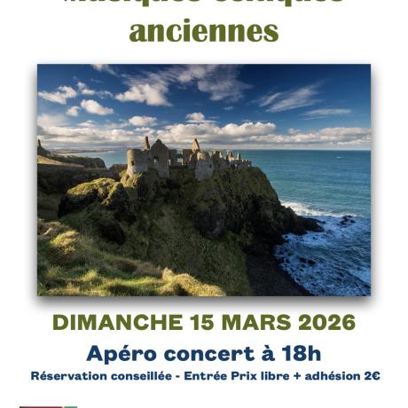 Apéro Concert de restitution de Musiques celtiques anciennes - Apéro Concert de restitution de Musiques   © improduction celtiques anciennes