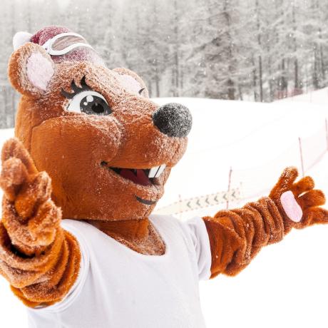 Dorlotte la mascotte sur les pistes_Vars