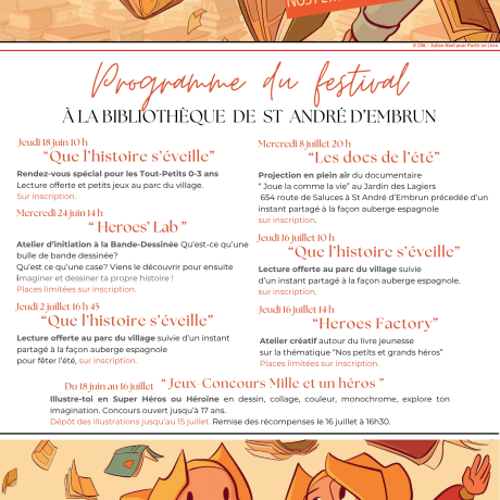 programme festivale de la bibliothèque de St André d'Embrun - programme festivale de la bibliothèque de St André d'Embrun