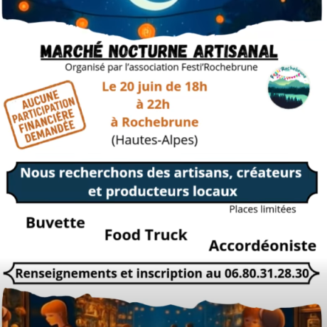 Marché nocturne artisanal_Rochebrune