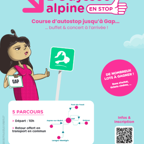 Affiche Odyssée alpine en stop